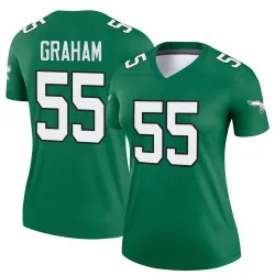 Women's Brandon Graham Philadelphia Eagles No.55 Legend Kelly Alternate Jersey - Green