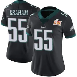 Women's Brandon Graham Philadelphia Eagles No.55 Limited Alternate Vapor Untouchable Super Bowl LIX Jersey - Black