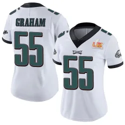 Women's Brandon Graham Philadelphia Eagles No.55 Limited Vapor Untouchable Super Bowl LIX Jersey - White