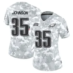 Women's Brandon Johnson Philadelphia Eagles No.35 Limited 2024 Salute to Service Jersey - Arctic Camo