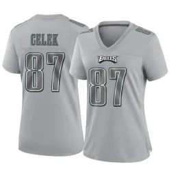 Women's Brent Celek Philadelphia Eagles No.87 Game Atmosphere Fashion Jersey - Gray