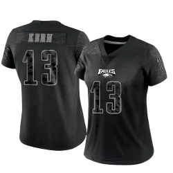 Women's Brett Kern Philadelphia Eagles No.13 Limited Reflective Jersey - Black