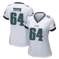 Women's Brett Toth Philadelphia Eagles No.64 Game Jersey - White