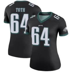 Women's Brett Toth Philadelphia Eagles No.64 Legend Color Rush Jersey - Black