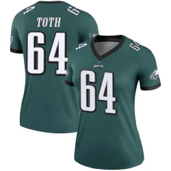Women's Brett Toth Philadelphia Eagles No.64 Legend Jersey - Green