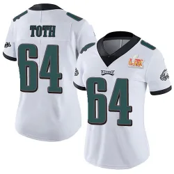 Women's Brett Toth Philadelphia Eagles No.64 Limited Vapor Untouchable Super Bowl LIX Jersey - White