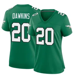Women's Brian Dawkins Philadelphia Eagles No.20 Game Kelly Alternate Jersey - Green