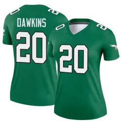 Women's Brian Dawkins Philadelphia Eagles No.20 Legend Kelly Alternate Jersey - Green