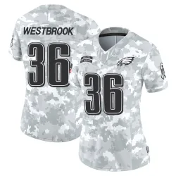 Women's Brian Westbrook Philadelphia Eagles No.36 Limited 2024 Salute to Service Jersey - Arctic Camo