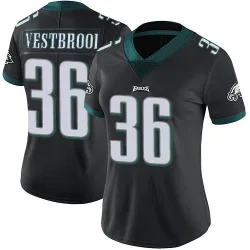 Women's Brian Westbrook Philadelphia Eagles No.36 Limited Alternate Vapor Untouchable Jersey - Black