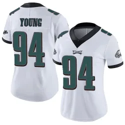 Women's Byron Young Philadelphia Eagles No.94 Limited Vapor Untouchable Jersey - White