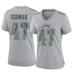 Women's C.J. Uzomah Philadelphia Eagles No.47 Game Atmosphere Fashion Jersey - Gray