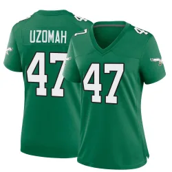 Women's C.J. Uzomah Philadelphia Eagles No.47 Game Kelly Alternate Jersey - Green