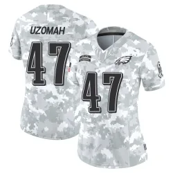 Women's C.J. Uzomah Philadelphia Eagles No.47 Limited 2024 Salute to Service Jersey - Arctic Camo