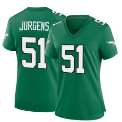 Women's Cam Jurgens Philadelphia Eagles No.51 Game Kelly Alternate Jersey - Green