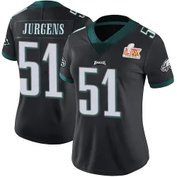 Women's Cam Jurgens Philadelphia Eagles No.51 Limited Alternate Vapor Untouchable Super Bowl LIX Jersey - Black