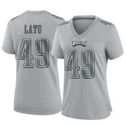 Women's Cameron Latu Philadelphia Eagles No.49 Game Atmosphere Fashion Jersey - Gray