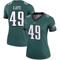 Women's Cameron Latu Philadelphia Eagles No.49 Legend Jersey - Green