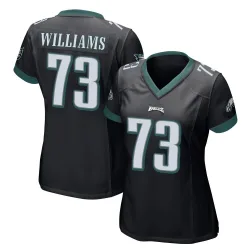 Women's Cameron Williams Philadelphia Eagles No.73 Game Alternate Jersey - Black