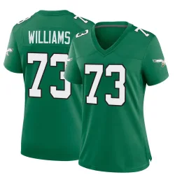 Women's Cameron Williams Philadelphia Eagles No.73 Game Kelly Alternate Jersey - Green