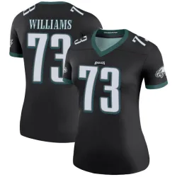 Women's Cameron Williams Philadelphia Eagles No.73 Legend Color Rush Jersey - Black