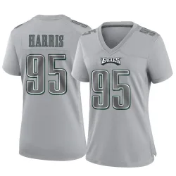 Women's Charles Harris Philadelphia Eagles No.95 Game Atmosphere Fashion Jersey - Gray