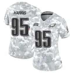 Women's Charles Harris Philadelphia Eagles No.95 Limited 2024 Salute to Service Jersey - Arctic Camo