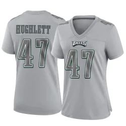 Women's Charley Hughlett Philadelphia Eagles No.47 Game Atmosphere Fashion Jersey - Gray