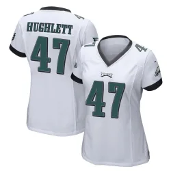 Women's Charley Hughlett Philadelphia Eagles No.47 Game Jersey - White