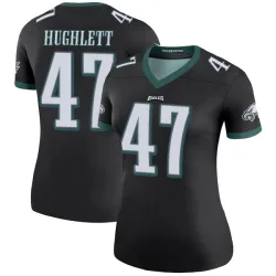 Women's Charley Hughlett Philadelphia Eagles No.47 Legend Color Rush Jersey - Black