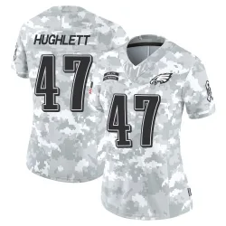 Women's Charley Hughlett Philadelphia Eagles No.47 Limited 2024 Salute to Service Jersey - Arctic Camo