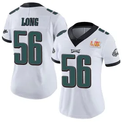 Women's Chris Long Philadelphia Eagles No.56 Limited Vapor Untouchable Super Bowl LIX Jersey - White