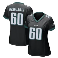 Women's Chuck Bednarik Philadelphia Eagles No.60 Game Alternate Jersey - Black