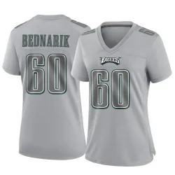 Women's Chuck Bednarik Philadelphia Eagles No.60 Game Atmosphere Fashion Jersey - Gray