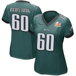 Women's Chuck Bednarik Philadelphia Eagles No.60 Game Team Color Super Bowl LIX Jersey - Green