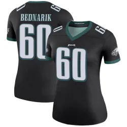 Women's Chuck Bednarik Philadelphia Eagles No.60 Legend Color Rush Jersey - Black