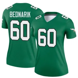 Women's Chuck Bednarik Philadelphia Eagles No.60 Legend Kelly Alternate Jersey - Green