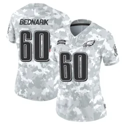 Women's Chuck Bednarik Philadelphia Eagles No.60 Limited 2024 Salute to Service Jersey - Arctic Camo