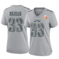 Women's Cooper DeJean Philadelphia Eagles No.33 Game Atmosphere Fashion Super Bowl LIX Jersey - Gray