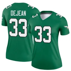 Women's Cooper DeJean Philadelphia Eagles No.33 Legend Kelly Alternate Jersey - Green