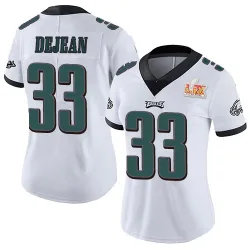 Women's Cooper DeJean Philadelphia Eagles No.33 Limited Vapor Untouchable Super Bowl LIX Jersey - White