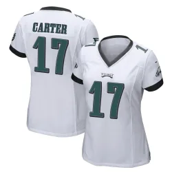 Women's Cris Carter Philadelphia Eagles No.17 Game Jersey - White
