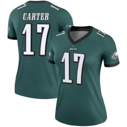 Women's Cris Carter Philadelphia Eagles No.17 Legend Jersey - Green