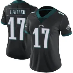 Women's Cris Carter Philadelphia Eagles No.17 Limited Alternate Vapor Untouchable Jersey - Black