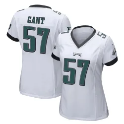 Women's Dallas Gant Philadelphia Eagles No.57 Game Jersey - White