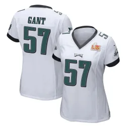 Women's Dallas Gant Philadelphia Eagles No.57 Game Super Bowl LIX Jersey - White