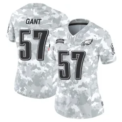 Women's Dallas Gant Philadelphia Eagles No.57 Limited 2024 Salute to Service Jersey - Arctic Camo