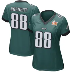 Women's Dallas Goedert Philadelphia Eagles No.88 Game Team Color Super Bowl LIX Jersey - Green