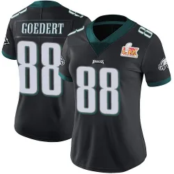 Women's Dallas Goedert Philadelphia Eagles No.88 Limited Alternate Vapor Untouchable Super Bowl LIX Jersey - Black
