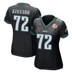 Women's Darian Kinnard Philadelphia Eagles No.72 Game Alternate Super Bowl LIX Jersey - Black